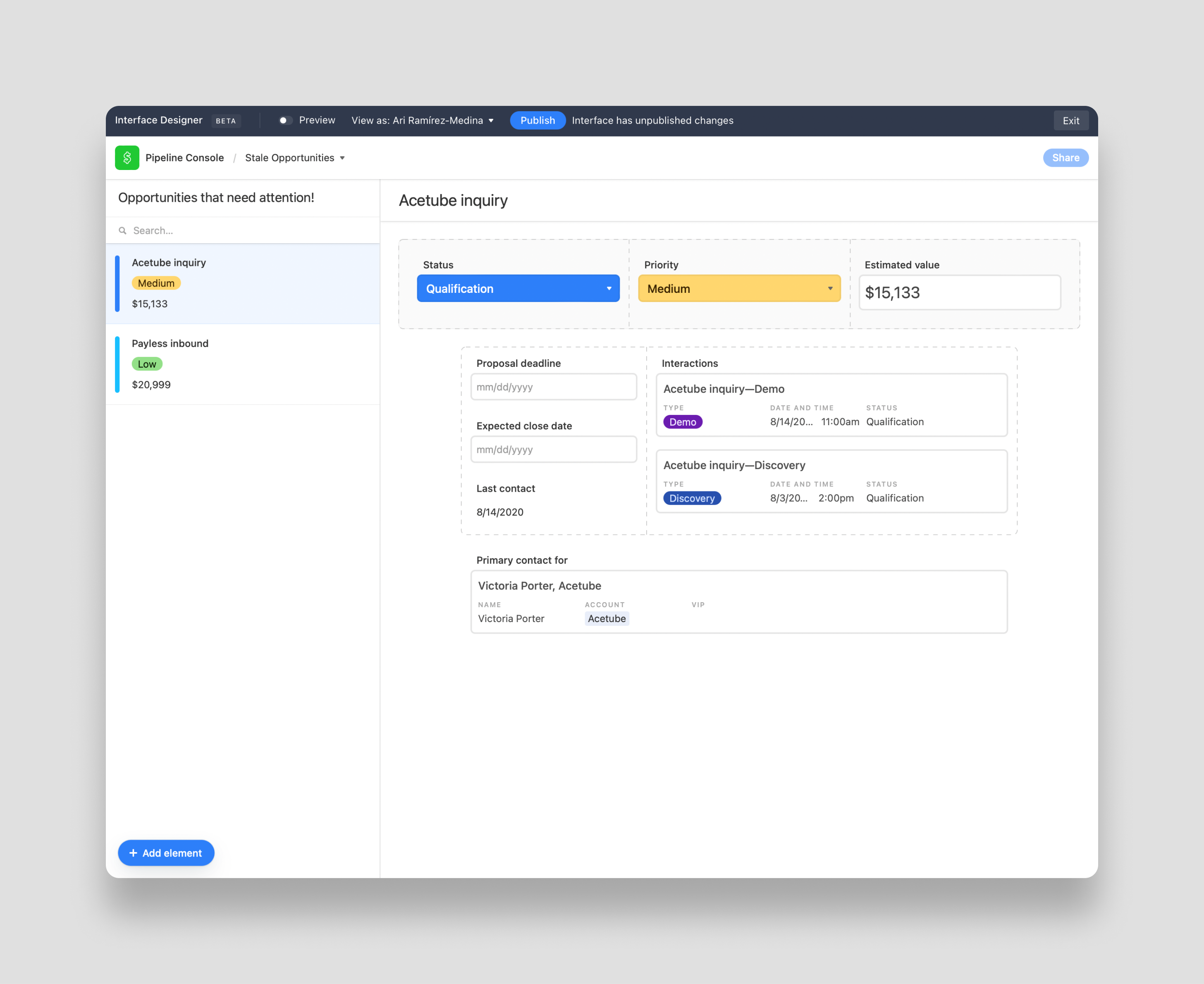 airtable interface