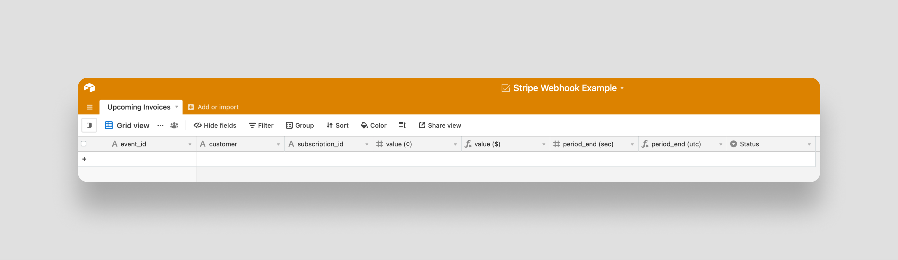 Configure Airtable base