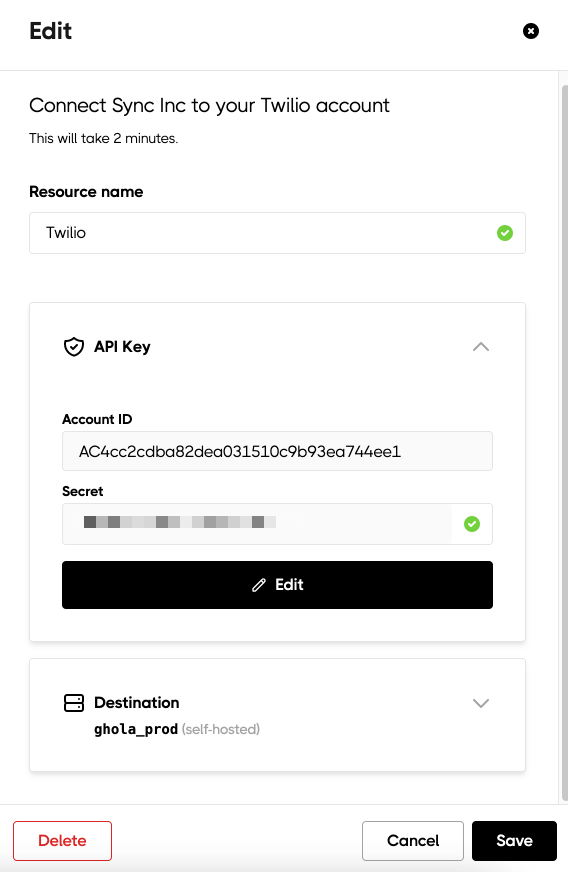 setting up Twilio on Sequin